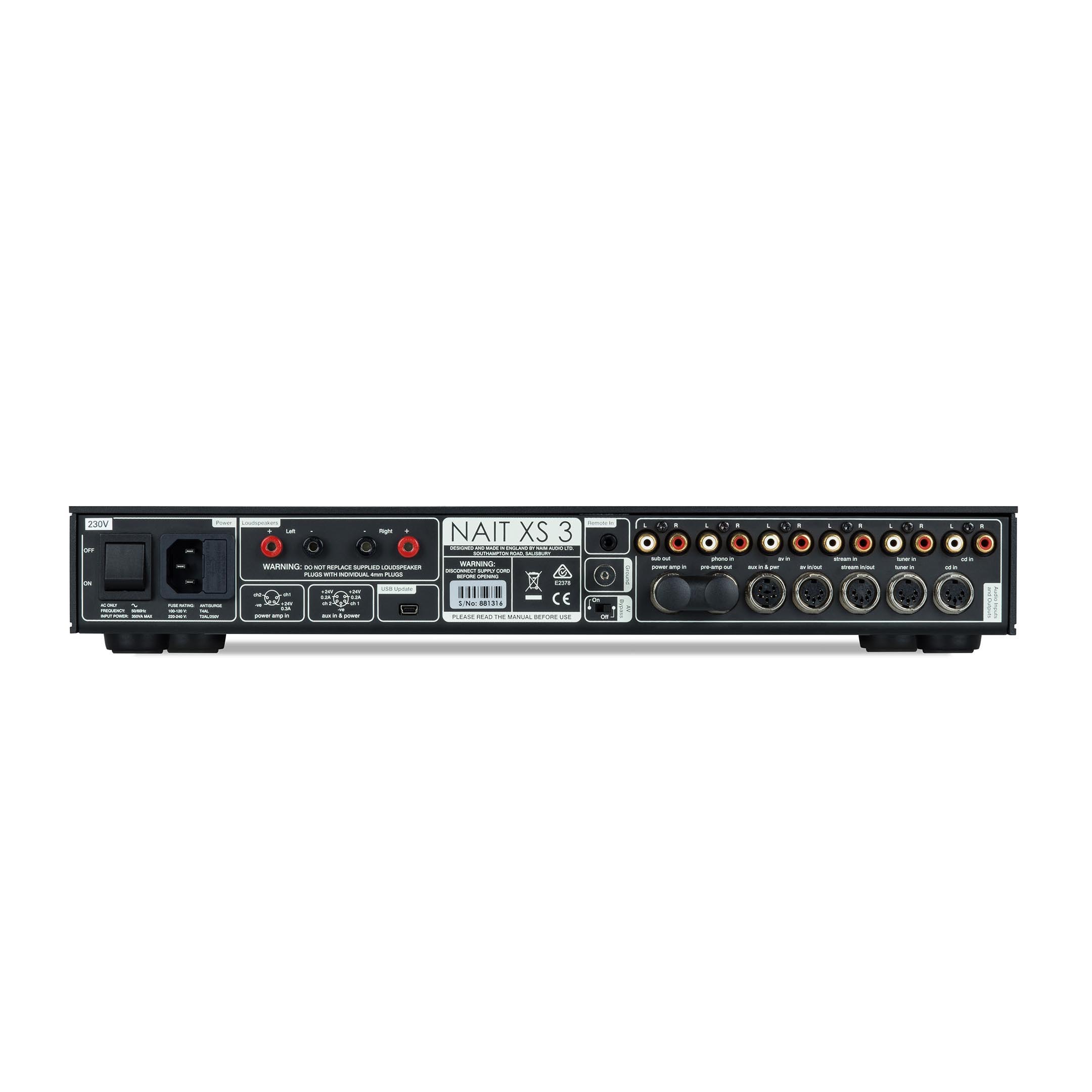NAIT XS 3 Connection Panel